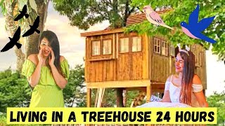 Living in a TREEHOUSE for 24 HOURS MEMORY CHALLENGE [upl. by Anila936]