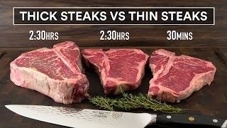 Sous Vide THICK Steaks vs THIN Steaks Experiment [upl. by Lechner]