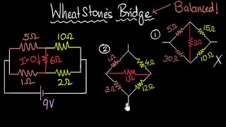 Wheatstone bridge amp its logic  Electric current  Physics  Khan Academy [upl. by Anahcra50]