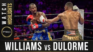 Williams vs Dulorme HIGHLIGHTS September 21 2019 — PBC on FS1 [upl. by Eelaras625]