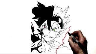 How to Draw Asta  Step by Step  Black Clover [upl. by Ryann]