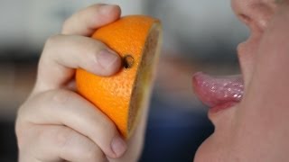 Bestrafung Tutorial  Zungenkuss mit Orange [upl. by Ridan709]