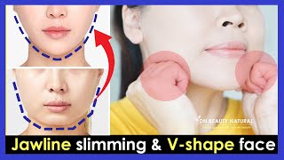 How to make Jawline slimming V shape face Slim face with Face Exercises and Massages [upl. by Meredith357]