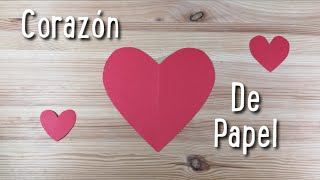 COMO HACER UN CORAZÓN DE PAPEL DE LA MANERA MAS RÁPIDA Y SENCILLA [upl. by Ayekel993]