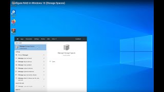 Configure RAID in Windows 10 Storage Spaces [upl. by Secrest]