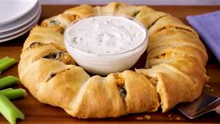 Buffalo Chicken Crescent Ring I Pillsbury Recipe [upl. by Golding]