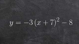 Graphing a quadratic function in vertex form with multiple transformations [upl. by Gefen]