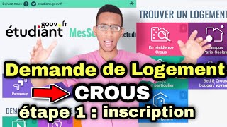 COMMENT SINSCRIRE SUR CROUS FACILEMENT  DEMANDE DE LOGEMENT ÉTUDIANT [upl. by Frechette851]