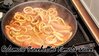 Calamari Sauce Sacchettini Tomato Italiano Cucine recipe  Italian Culinary food [upl. by Dustin516]