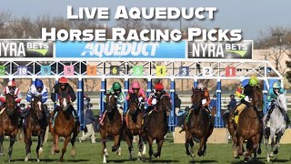 Live Aqueduct Horse Racing Picks [upl. by Haroved]