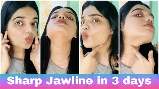 Slim Face amp Sharp Jawline in 3 days at Home [upl. by Oap540]