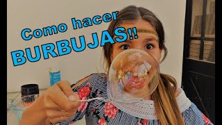 COMO HACER BURBUJAS DE JABON EN CASA [upl. by Anih]