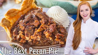 The BEST Classic Pecan Pie Recipe  With NO Corn Syrup Made with Maple Syrup [upl. by Ammamaria]