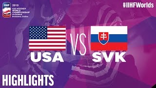 USA vs Slovakia  Highlights  2019 IIHF Ice Hockey World Championship [upl. by Nwahsit]