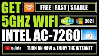 How to Get 5Ghz WiFi on Intel AC7260  Intel 7260 5Ghz  Intel Dual Band WirelessAC 7260 [upl. by Lenahtan]