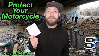 MOTORCYCLE ALARM INSTALL AND REVIEW On a Budget [upl. by Sivaj]