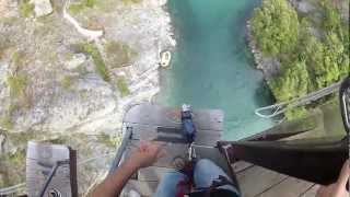 GoPro headcam bungy jump from Kawarau Bridge Queenstown New Zealand [upl. by Colton]