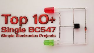 10 Single BC547 Transistor Projects for Beginners [upl. by Einnej]