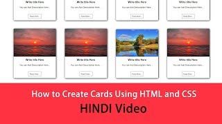 How to Create Cards Design Using HTML and CSS [upl. by Dolly]