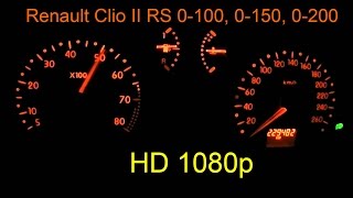 Renault Clio Sport RS 20 16v Ph1 0100 0150 0200 kmh acceleration [upl. by Hildick]