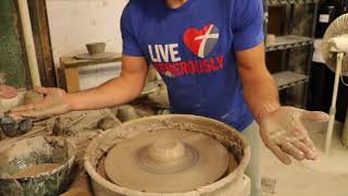 5 steps to CENTERING CLAY on the wheelfor beginners [upl. by Nosyerg8]