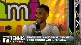 Felix AugerAliassime Embracing New Status as Unseeded Player  Miami 1R [upl. by Timmy188]