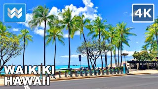 4K Exploring Waikiki in Honolulu Hawaii USA Walking Tour amp Travel Vacation Guide 🎧 Binaural Sound [upl. by Bouzoun73]