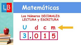 Los Números DECIMALES LECTURA y ESCRITURA ✔👩‍🏫 PRIMARIA [upl. by Edyaw222]