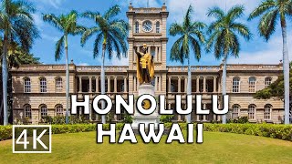 4K Capital of Hawaii  Downtown Honolulu Oahu USA  Walking Tour [upl. by Rhtaeh595]