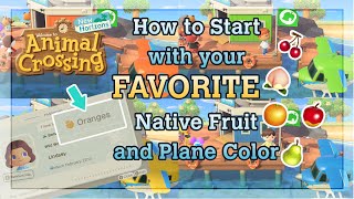 ISLAND RESET GUIDE  How to Choose Your Native Fruit and Plane Color in Animal Crossing New Horizons [upl. by Navy]