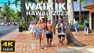 4K HDR Waikiki Narrated Walk  2023  Honolulu Oahu Hawaii [upl. by Fisher]