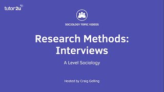 Research Methods Interviews Sociology Theory amp Methods [upl. by Sarajane]