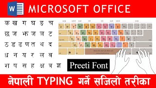 Nepali Typing सिक्नुहाेस् सजिलै  Easy way to learn Nepali typing  Preeti font  क ख ग  Part 1 [upl. by Inatsed]