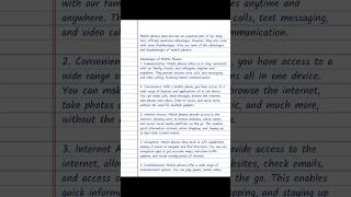 Mobile phones Advantages and Disadvantages [upl. by Alexandra]