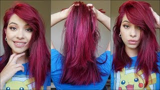 How I Dye My Hair Magenta  Burgundy Red [upl. by Culberson]