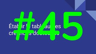 45 Établir le tableau des créances douteuses [upl. by Marja]