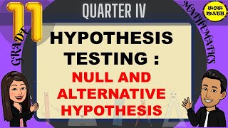 NULL AND ALTERNATIVE HYPOTHESES  HYPOTHESIS TESTING  STATISTICS AND PROBABILITY Q4 [upl. by Craw]