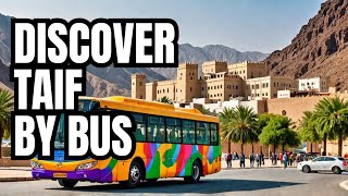 Traveling Saudi Arabia Taif City Tour By Bus Middle East [upl. by Dittman763]