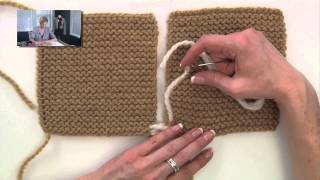 Knitting Help  Seaming Garter Stitch [upl. by Eirovi]