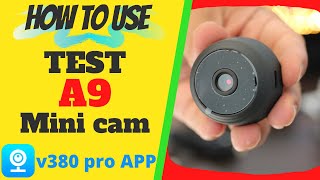 Mini Camera WIFI A9 IP Cam User Manual APP Setup [upl. by Gunther]