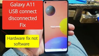 USB connector connected disconnected  Galaxy A11 [upl. by Guillema]