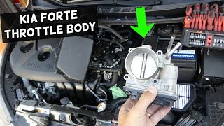 HOW TO REMOVE OR REPLACE THROTTLE BODY ON KIA FORTE [upl. by Nowed]