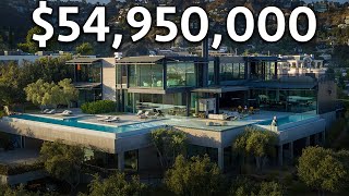 Touring a 54950000 Futuristic Los Angeles MEGA MANSION [upl. by Eiramlatsyrc443]