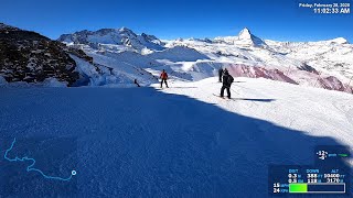 Zermatt Matterhorn Ski Run Hohtälli  Zermatt [upl. by Edwards]