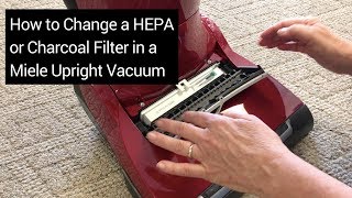 Changing a HEPA Filter on a Miele Upright Vacuum [upl. by Trevorr]