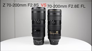 Nikon Z 70200mm F28S VS Nikon 70200mm F28E [upl. by Ocsisnarf]