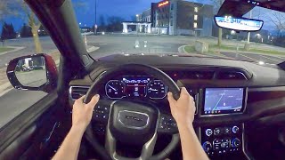 2021 GMC Yukon Denali Diesel  POV Night Drive Binaural Audio [upl. by Adnole]