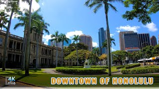 Honolulu Downtown  Chinatown 🌴 Hawaii 4K Driving [upl. by Hervey]