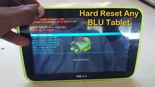 Hard Reset Any BLU Tablet [upl. by Lienaj478]