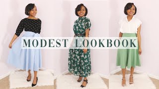 Modest Clothing Lookbook 2020  Modest Outfits for Feminine Style [upl. by Eiffub]